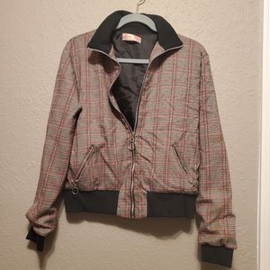 Vintage Cropped Bomber Jacket size M